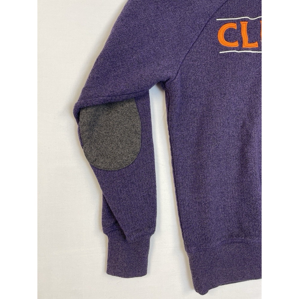Womens Clemson Tigers Purple Pullover Sweater XS Long Sleeve Embroidered - Picture 3 of 9